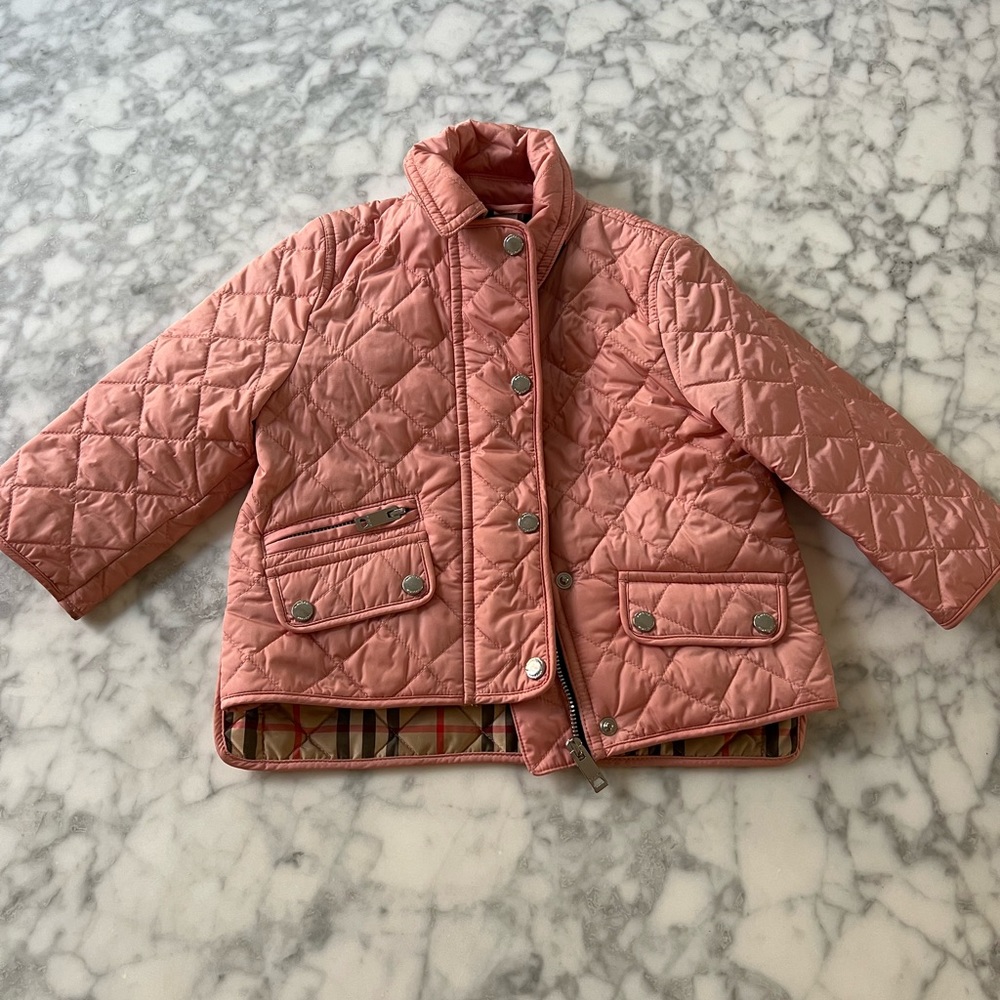 Burberry Pink Kids Plaid Jacket
